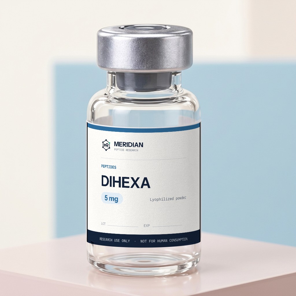 DIHEXA lyophilized research vial, Peptides category