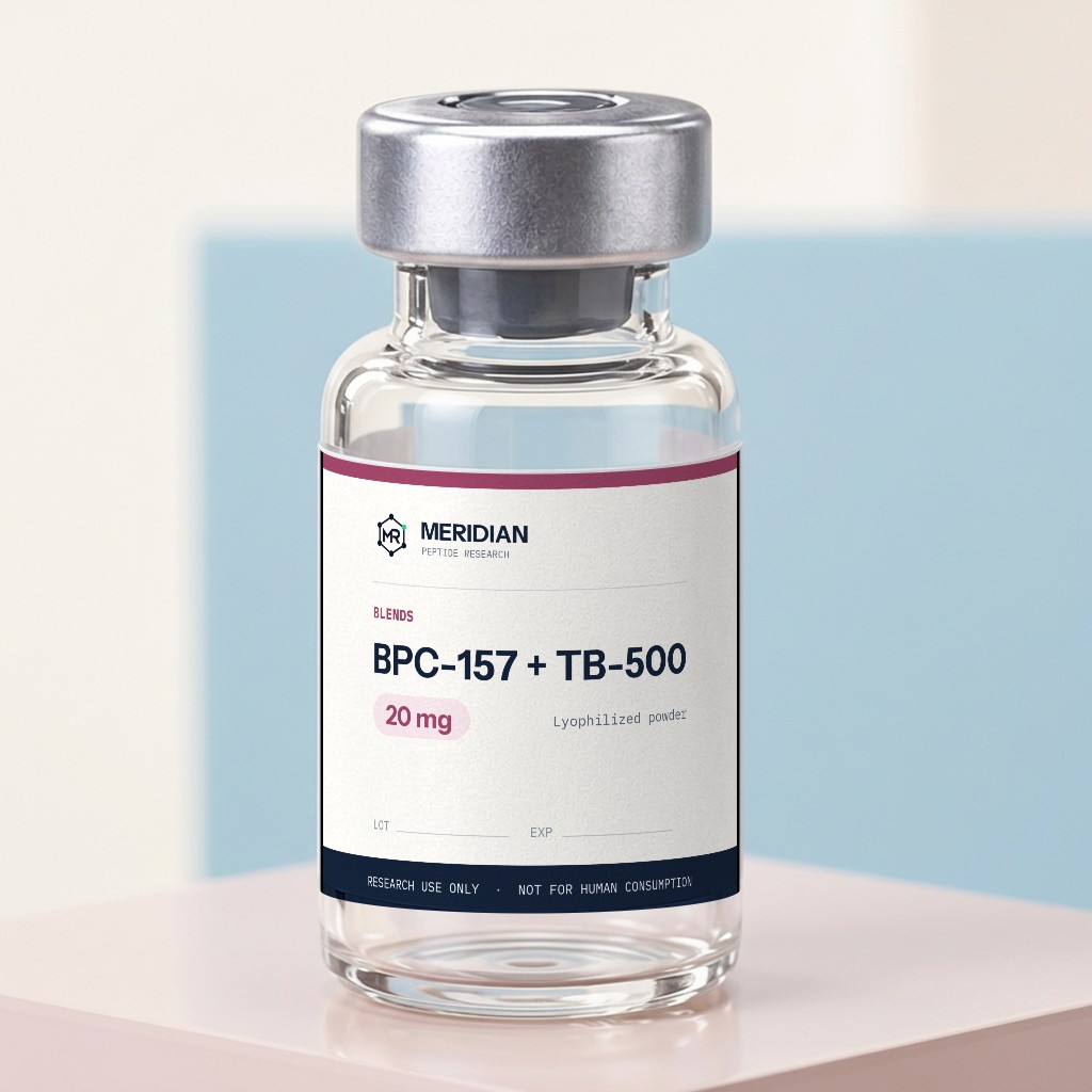 BPC-157 / TB-500 — Dual-Compound Blend lyophilized research vial, Blends category